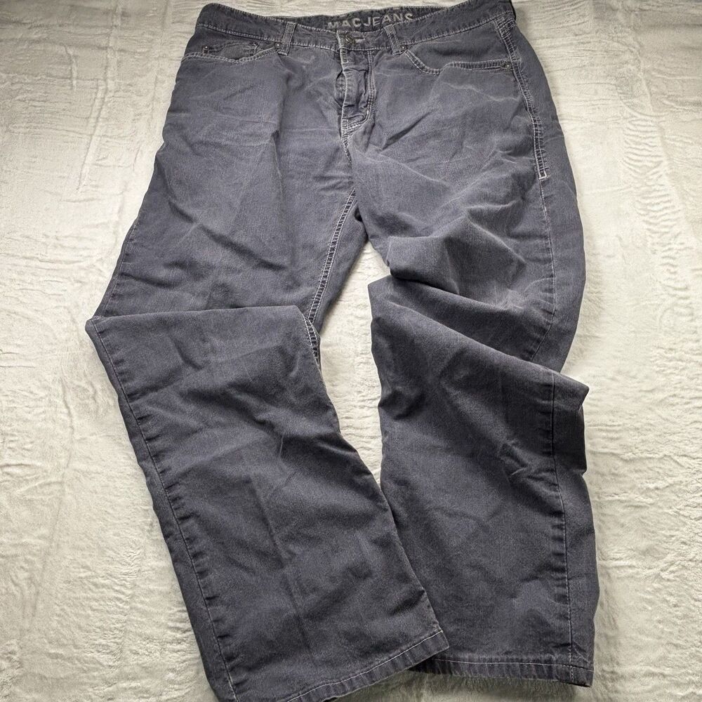 Mac Jeans Arne Cotton Blend Jean Cut Pants 34 x 32  Actual 34 x 28  Vintage Blue
